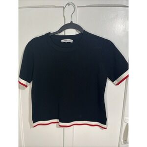 Women's ZARA Knit Top Size Medium Short Sleeve